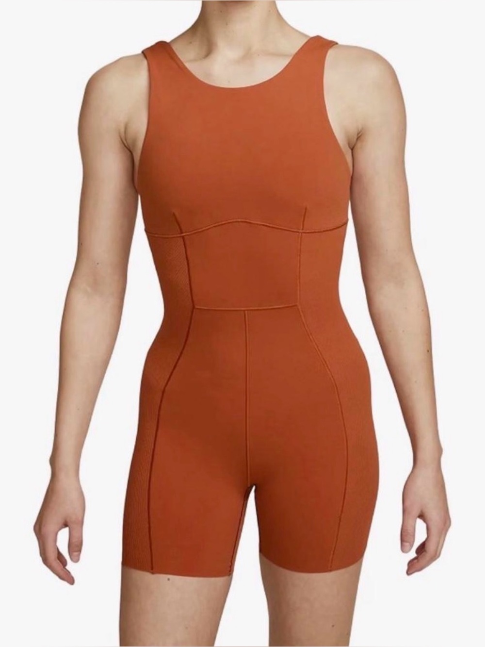 Nike Yoga Dri-Fit Luxe Jumpsuit in Dark Russet